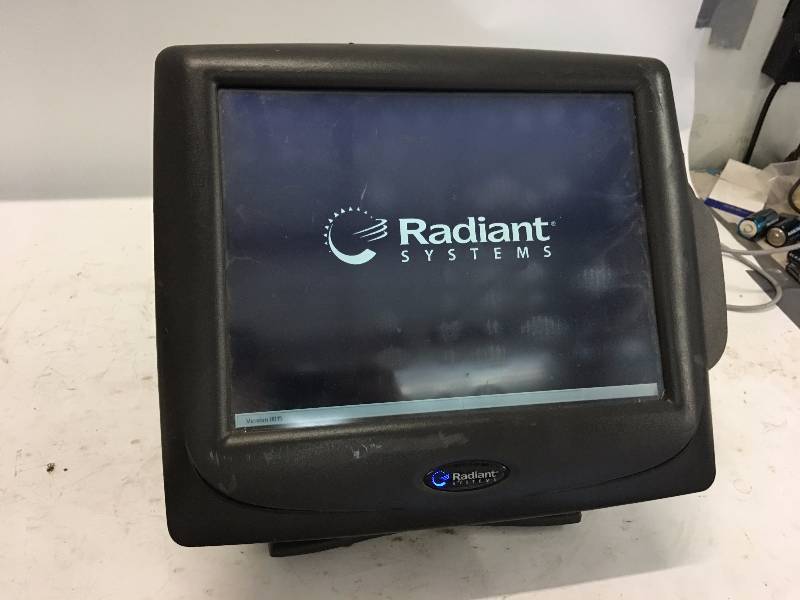 lot 199 image: RADIANT SYSTEMS POINT OF SALE TOUCH SCREEN POS  POWERS ON   NO FURTHER TESTING PERFORMED