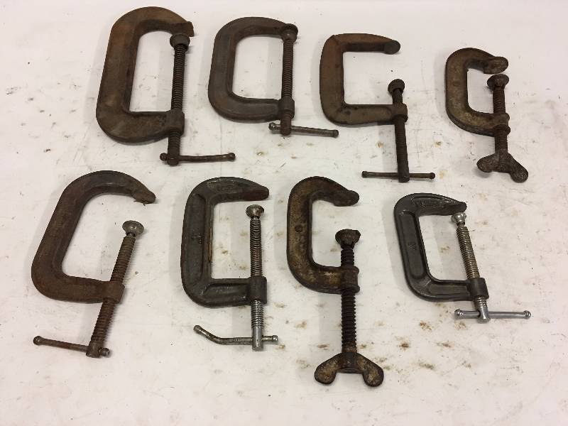 lot 216 image: 8 QTY C CLAMPS