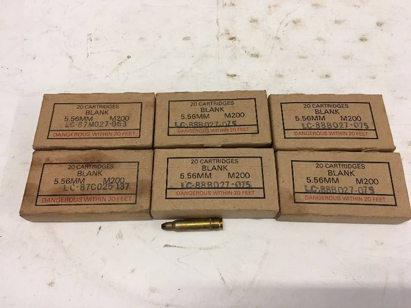 lot 203 image: 120 ROUNDS OF M200 5.56MM BLANK AMMUNITION