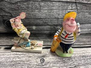 lot 25 image: 1978 Dave grossman tennis figurine, enesco golf figurine