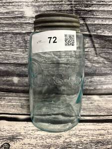 lot 72 image: Antique mason jar, with air bubble, and zinc lid