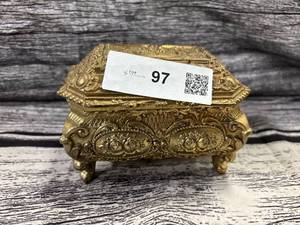 lot 97 image: Vintage ornate, jewelry, casket, box