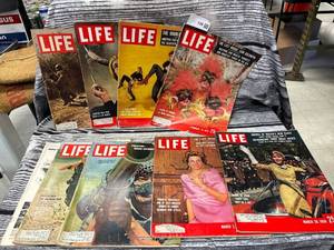 lot 125 image: 9- life magazines