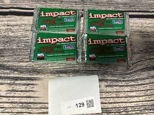 lot 129 image: Impact NFL trading cards, four