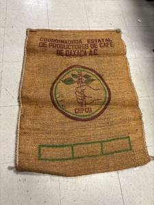 lot 132 image: Vintage Mexico, coffee bean burlap sack