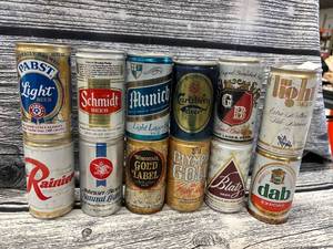 lot 147 image: 12-vintage beer cans