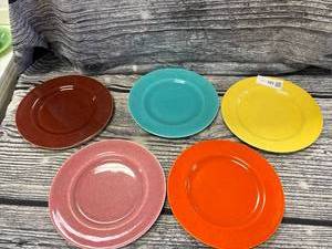 lot 162 image: 5- Vintage Metlox poppy trail plates