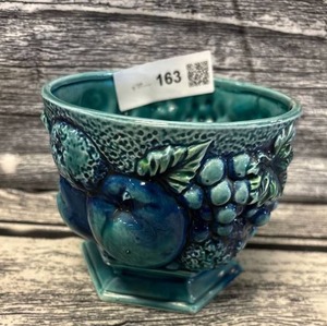 lot 163 image: Vintage mood indigo, by inarco, indoor fruit pottery planter