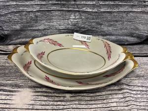 lot 170 image: Meito china Chatham, made an occupied Japan, Glass oval bowls