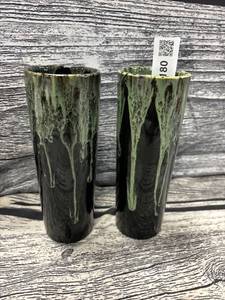 lot 180 image: 2-Vintage dripware vases