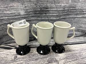 lot 192 image: 3- vintage hall soda mugs