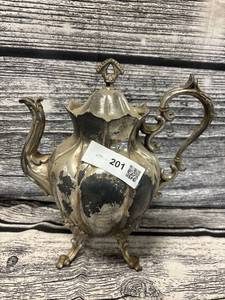 lot 201 image: Vintage Metal ornate teapot