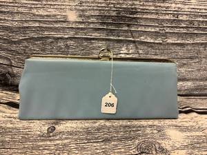 lot 206 image: Vintage blue vinyl clutch