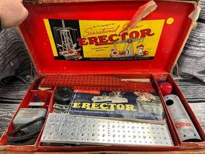 lot 232 image: AC GILBERT NO. 6-12 ERECTOR Reversing Electric Engine Boiler parts, used, looks complete
