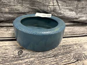 lot 263 image: Vintage bluest stoneware crock chicken feeder