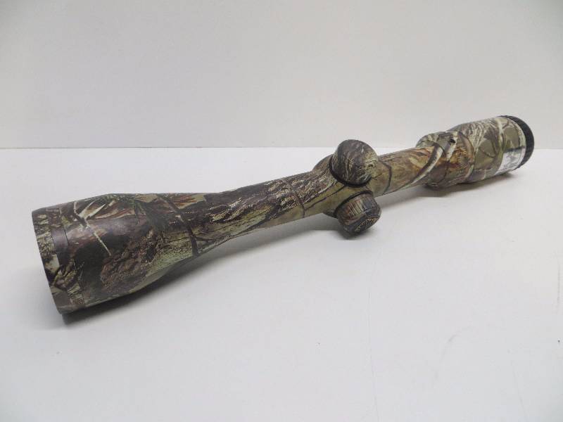 lot 2090 image: Bushnell Trophy Black Powder Rifle Scope 3-9x 40mm DOA 250 Reticle Realtree AP Camo