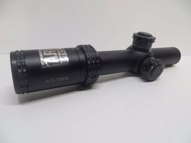 lot 2097 image: Bushnell Optics Drop Zone-223 Reticle Riflescope with Target Turrets, Matte Black, 1-4x24mm