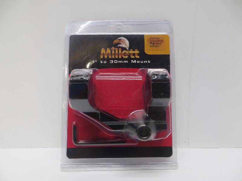 lot 2272 image: Millett 1-Piece Scope Mount Picatinny-Style with Integral 30mm Rings and 1 Inserts AR-15 Flat-Top Matte