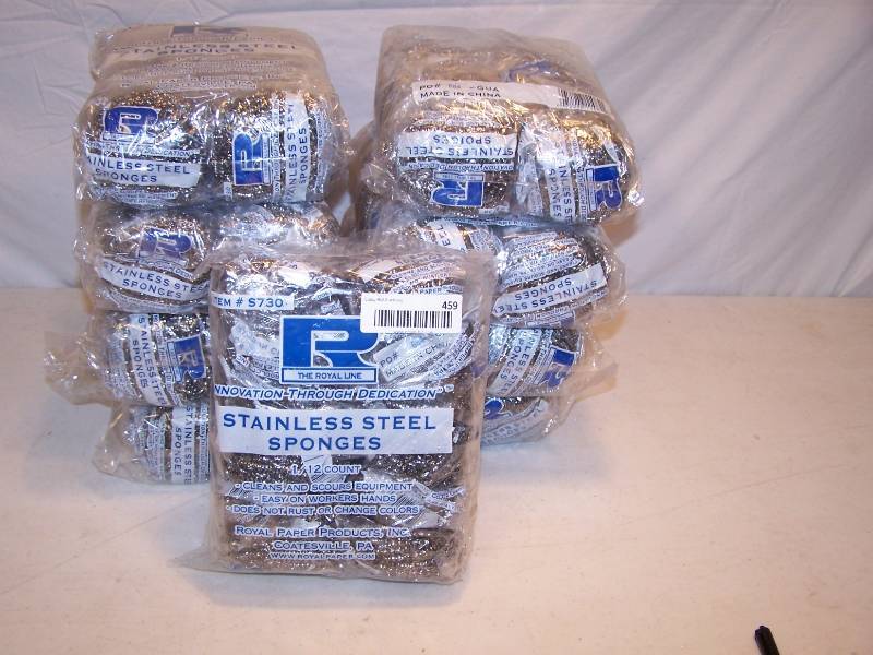 lot 459 image: stainless steel sponges