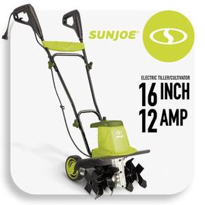 lot 14437 image: Sun Joe TJ603E Electric Garden TillerCultivator 16-Inch - 12 Amp