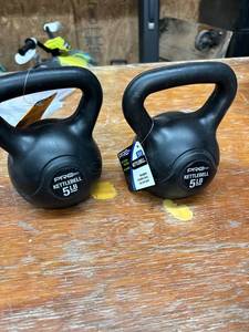 lot 14445 image: 2-Pro Strength 5lb Kettlebells NWT
