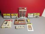 Assorted HO Scale Miniatures New in Packages. People. Roadsigns. Animals. Machines. Woodland. Scenic Stickers and More.