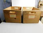 2 Matching Antique Handling Wooden Boxes / Crates.