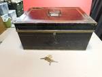 Vintage Metallic Locking Box with Misc Keys. 4 Very Neat Vintage Keys and Starfish.