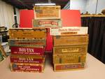 12 Misc Unsorted Antique / Vintage Wooden Cigar Boxes.