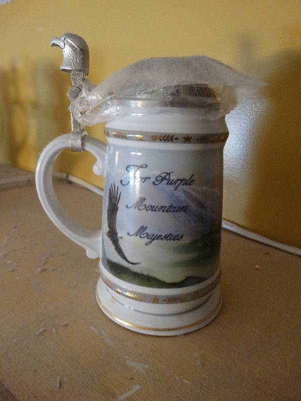 lot 675 image: America the Beautiful series- Mountain Majesties beer stein