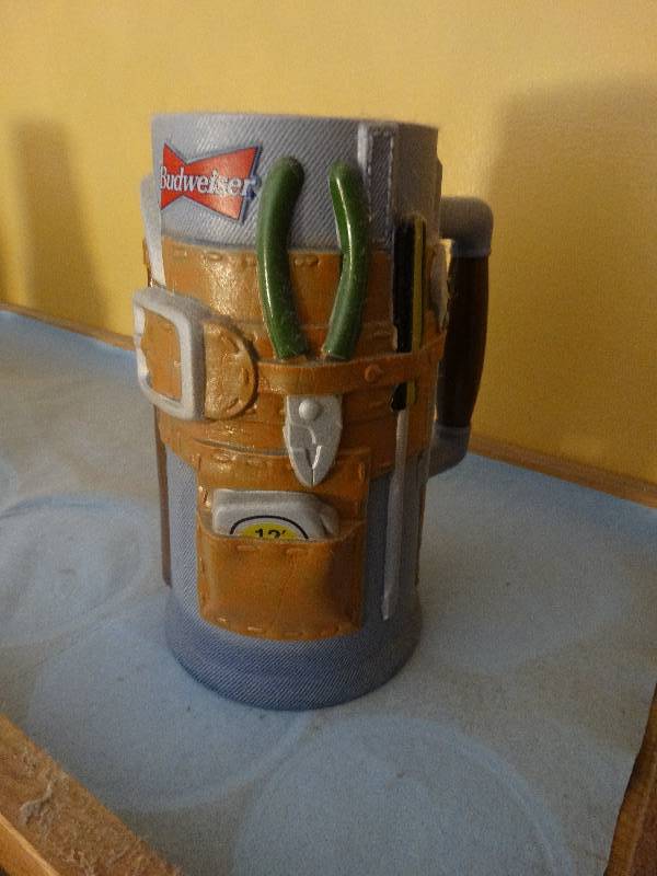 lot 688 image: Budweiser tool belt beer stein