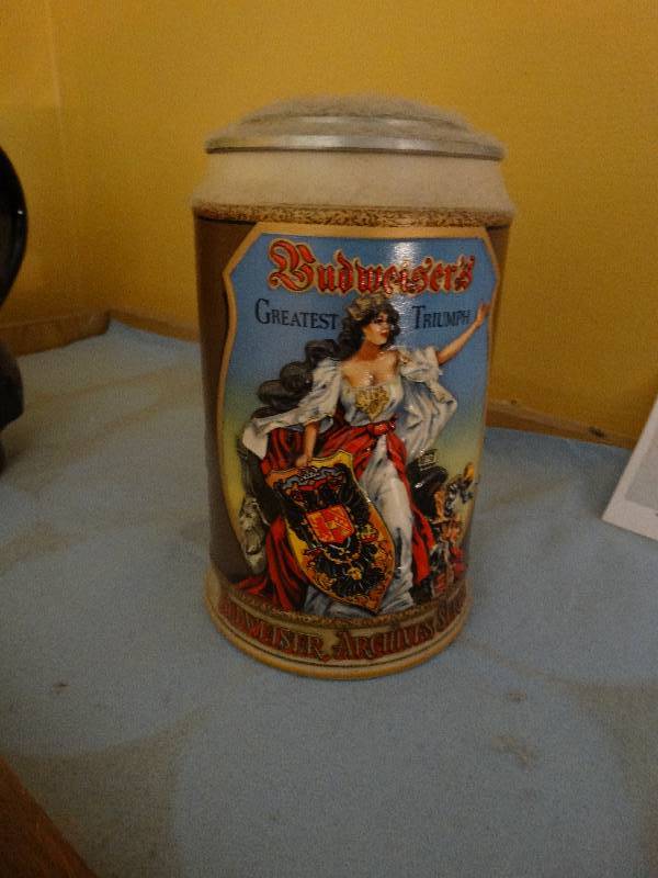 lot 698 image: Budweiser archive series beer stein