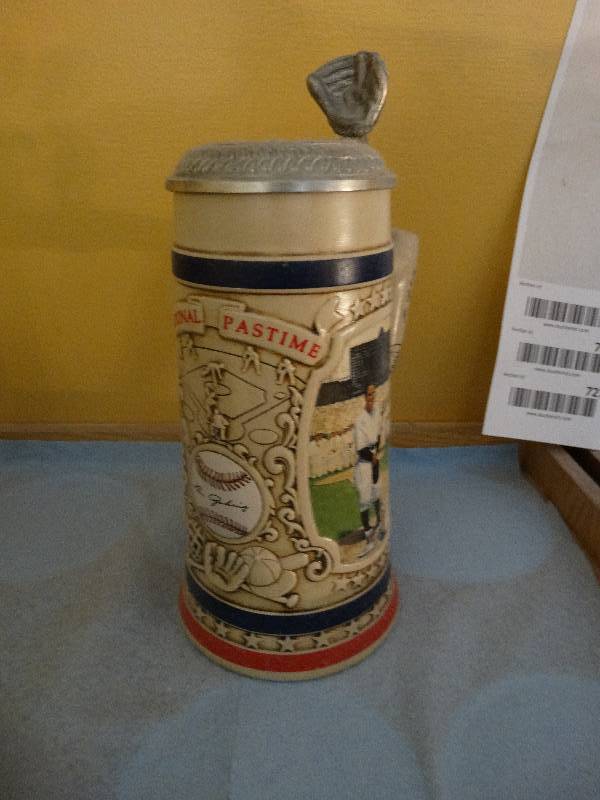 lot 719 image: Lou Gehrig beer stein