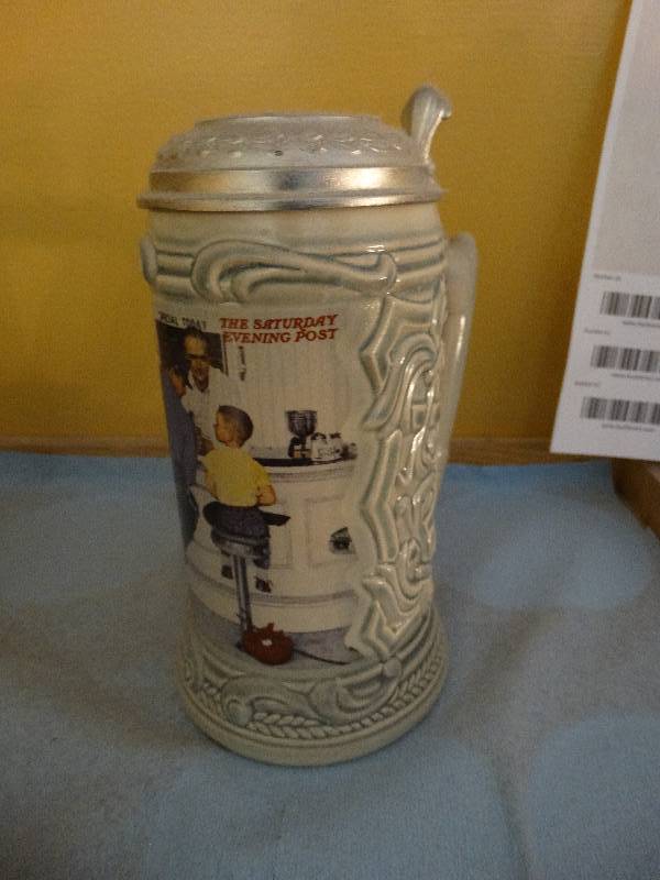lot 720 image: Gerz Saturday evening post beer stein- Made in Germany