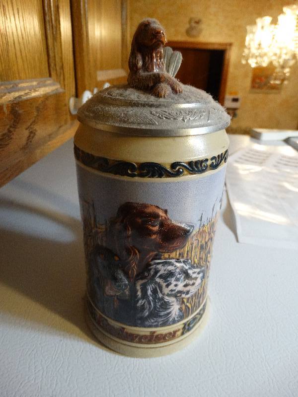 lot 729 image: Budweiser Setters beer stein