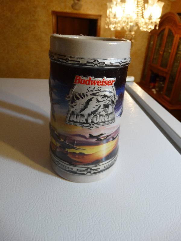 lot 730 image: Budweiser Air Force beer stein