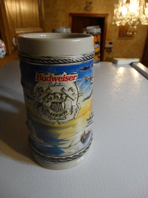 lot 732 image: Budweiser Coast Guard beer stein