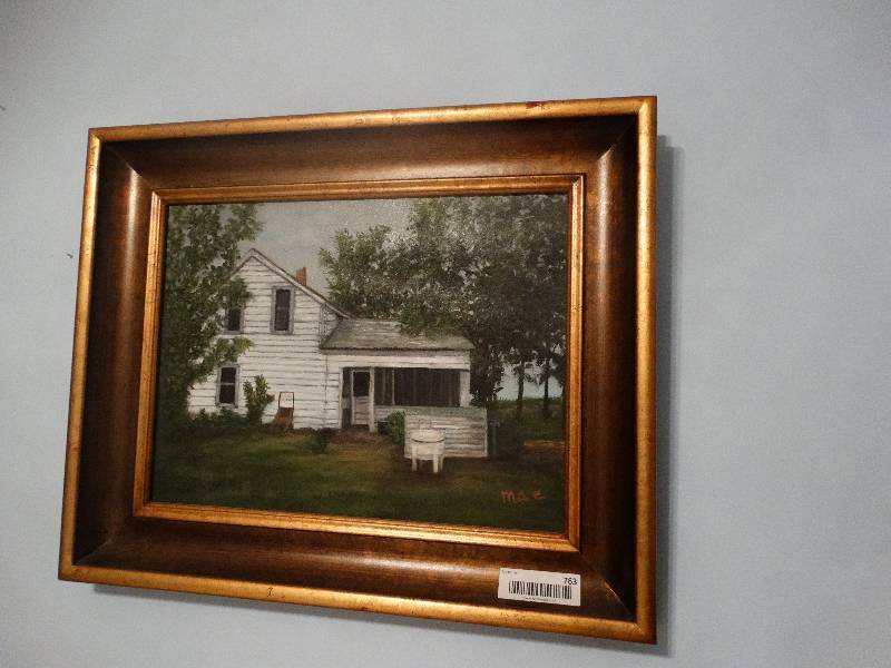 lot 763 image: Framed original oil on canvas