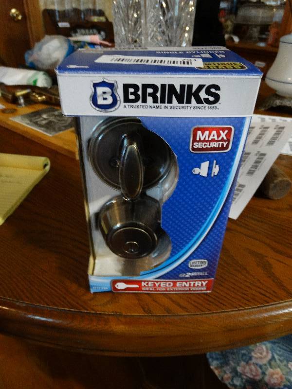 lot 791 image: BRINKS Single Cylinder Key Entry & Deadbolt