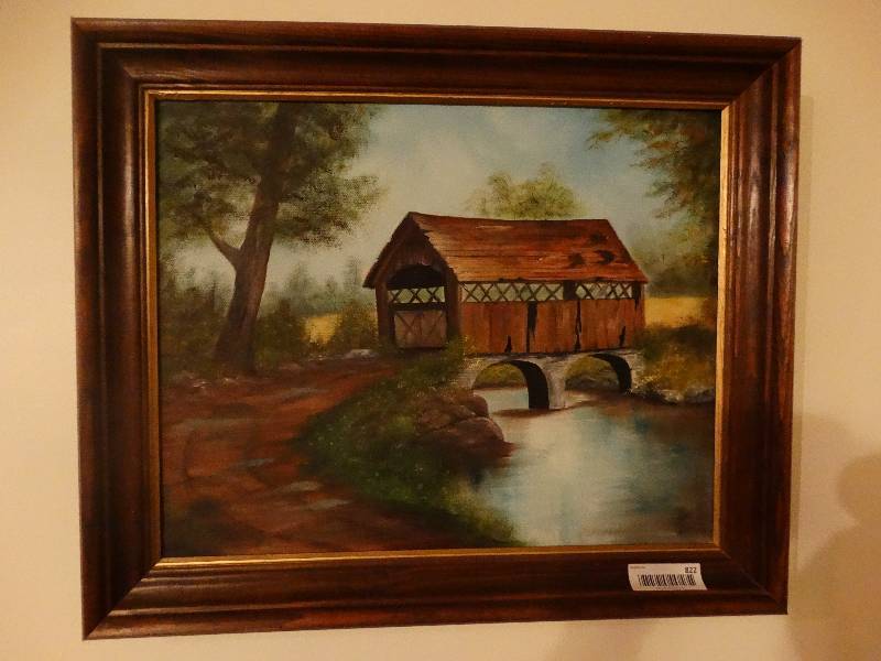 lot 822 image: Framed Original Oil on Canvas