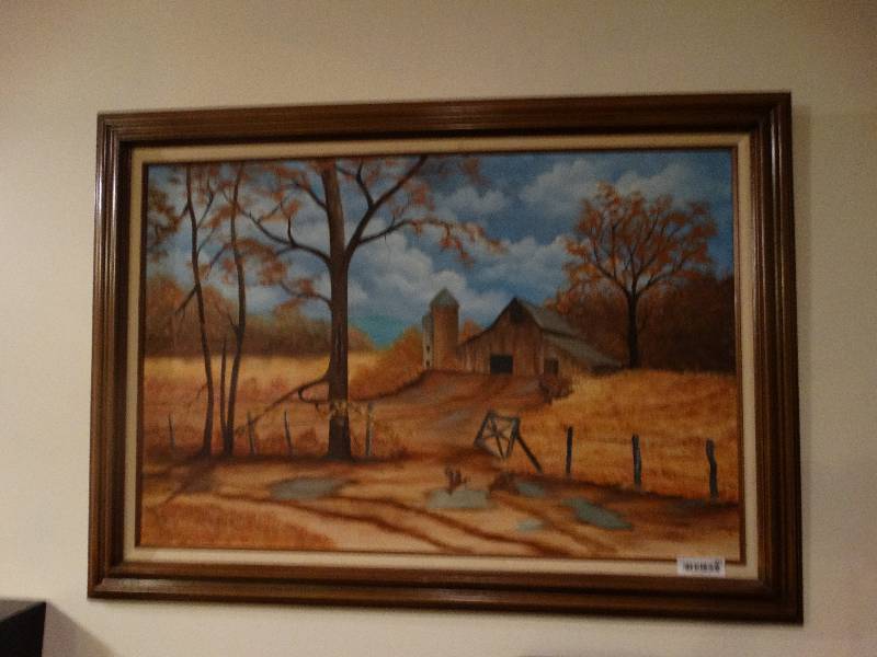 lot 841 image: Lg. Original Oil on Canvas - Signed