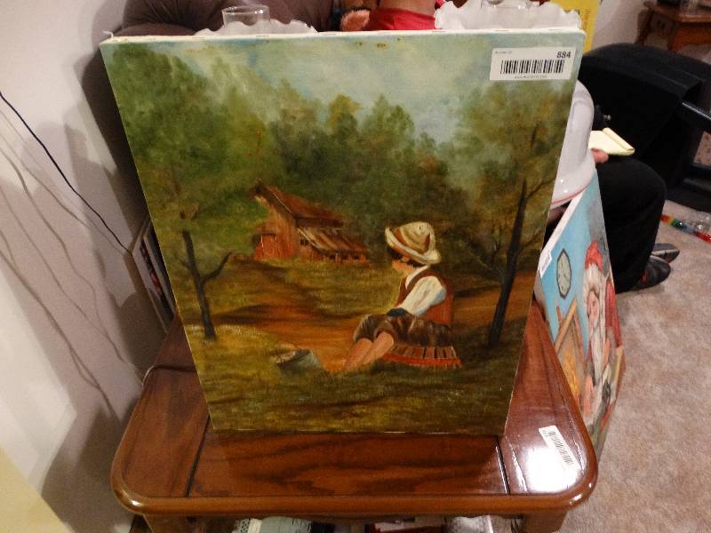 lot 884 image: Original Oil on Canvas