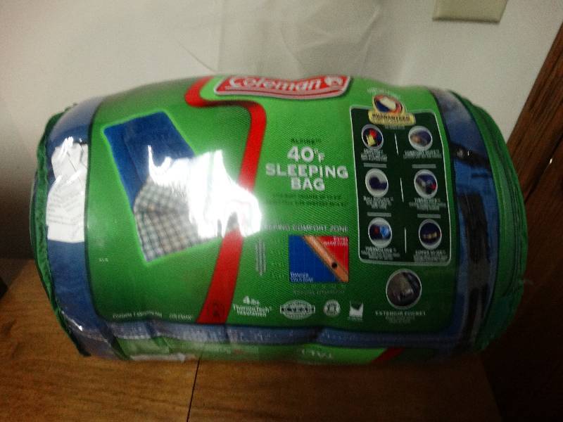 lot 908 image: Coleman Sleeping Bag (new, in package)