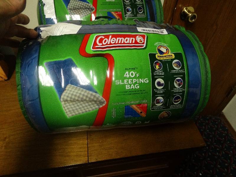 lot 909 image: Coleman Sleeping Bag (new, in package)
