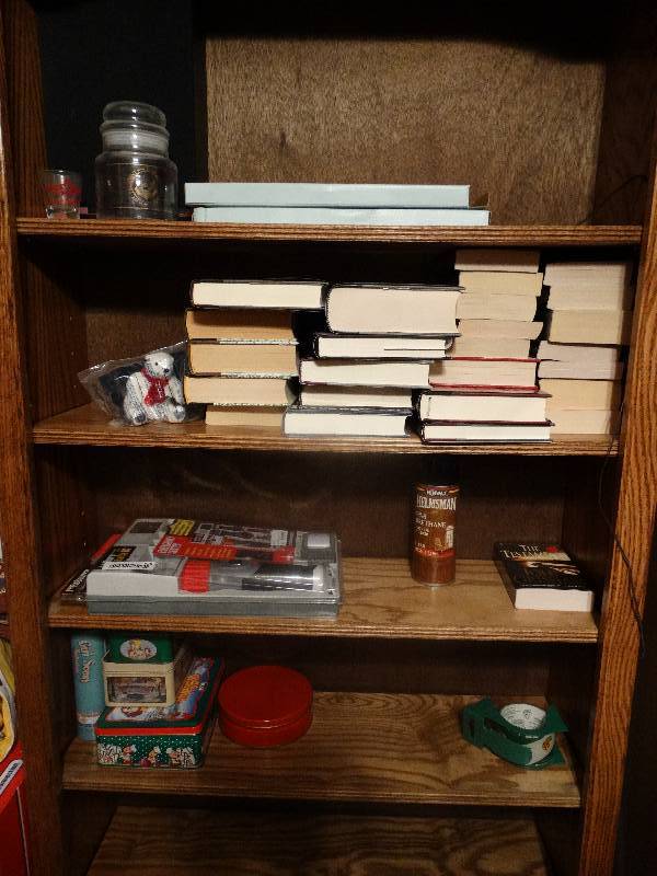 lot 930 image: Contents of Bookshelf - Books, Jars, Tin Containers, etc. (NOT shelf)