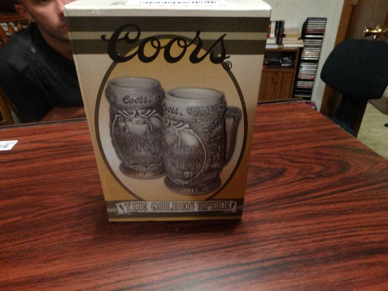 lot 960 image: Coors The Golden Spike Beer Stein - in box