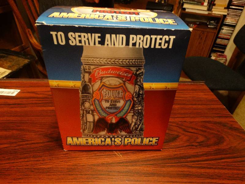 lot 962 image: Budweiser, Police To Serve & Protect Beer Stein - in box