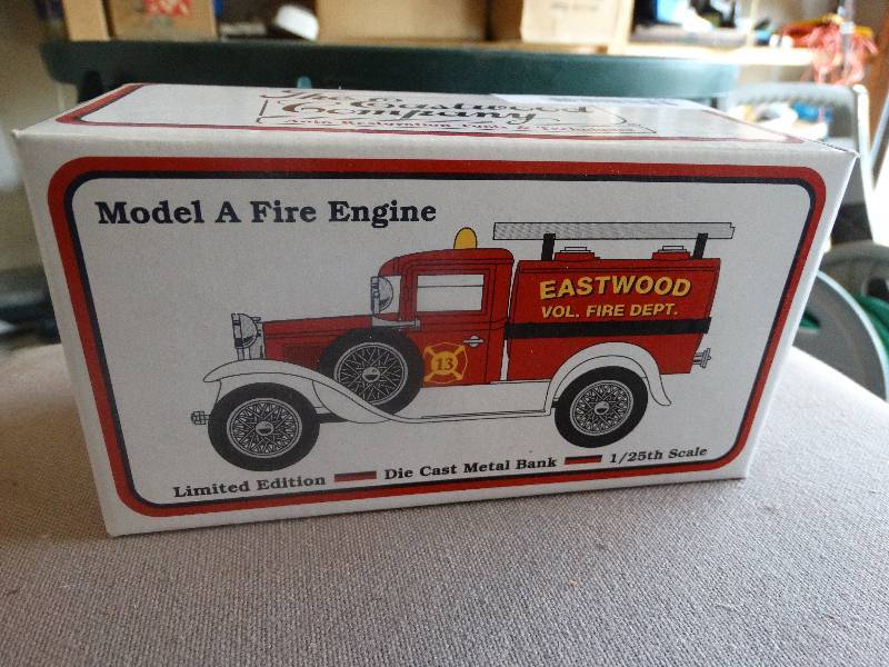 lot 1637 image: Model A fire engine bank in box