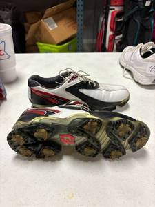 lot 50 image: Foot joy shoes, size 8, lightly used, good condition