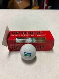 lot 73 image: 3- top flite farmland logo golf balls